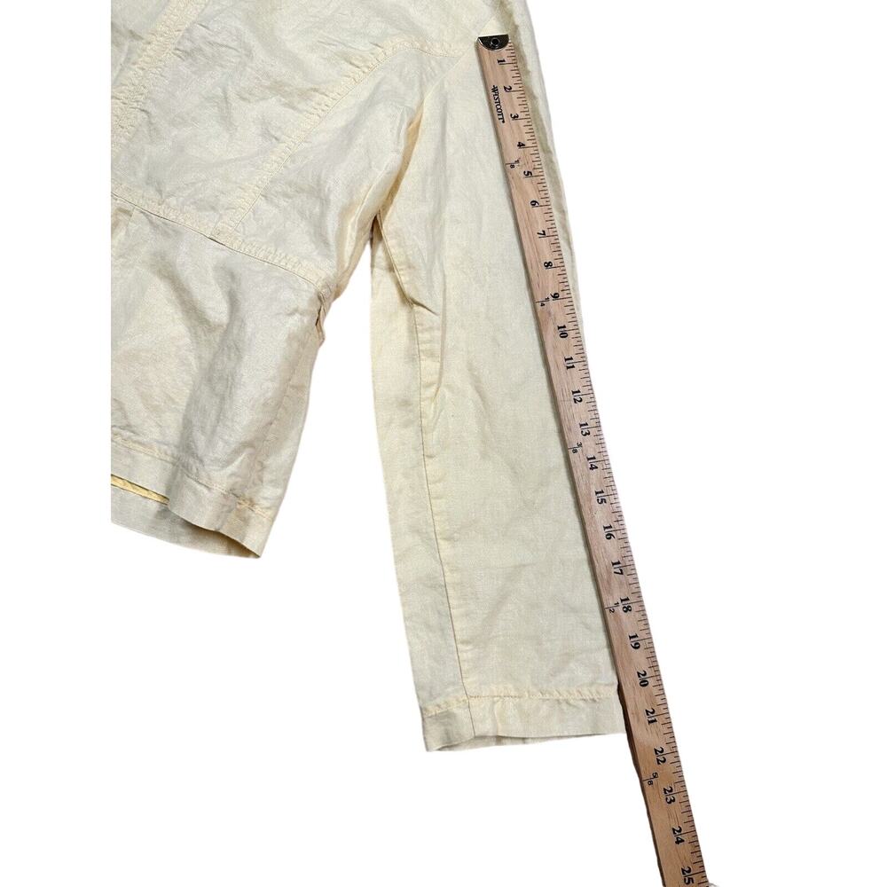 Chicos Cottagecore Yellow Button Down Jacket Size… - image 4